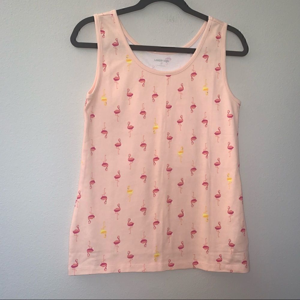 Lands’ End Flamingo Print Tank Top